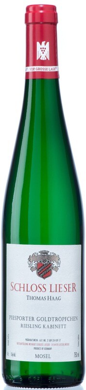 Schloss Lieser 2016 Piesporter Goldtröpfchen Riesling Kabinett feinfruchtig Große Lage Schloss Lieser 2016 Piesporter Goldtröpfchen Riesling Kabinett feinfruchtig Große Lage