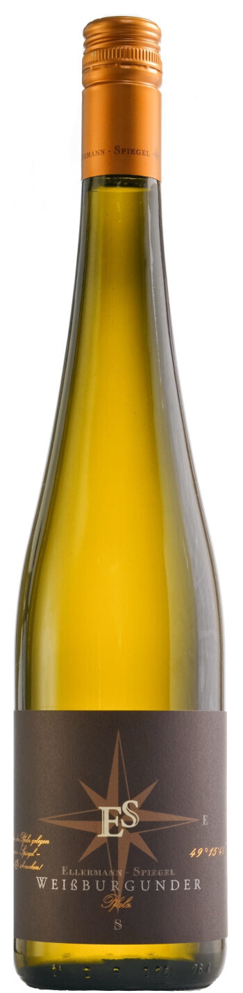 Ellermann Spiegel 2025 Weissburgunder Goldkapsel Weinflasche