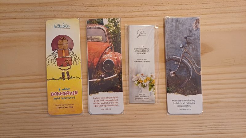 Bokmerker - 4 ulike pakker