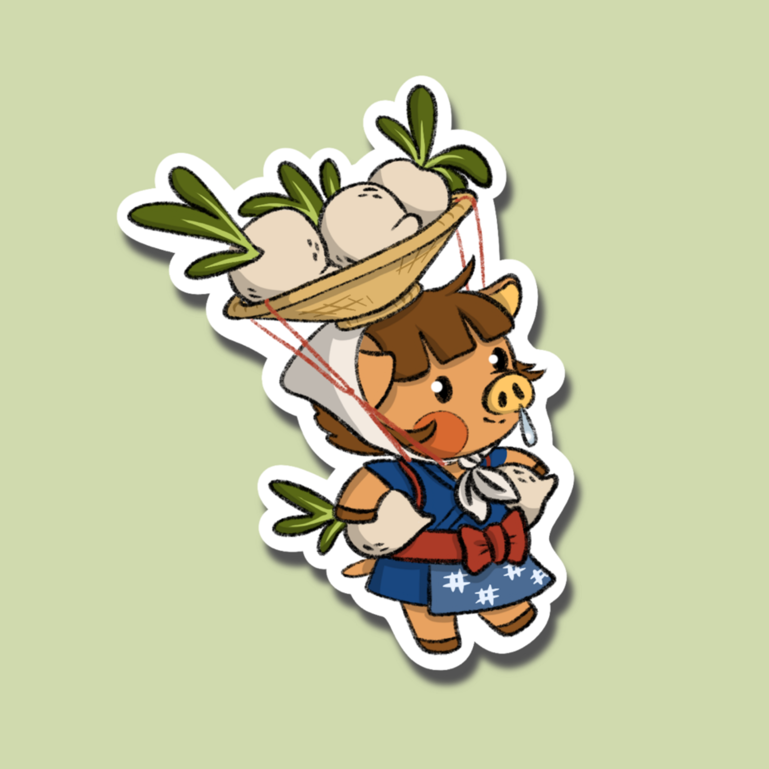 STICKER ANIMAL CROSSING - PORCELETTE