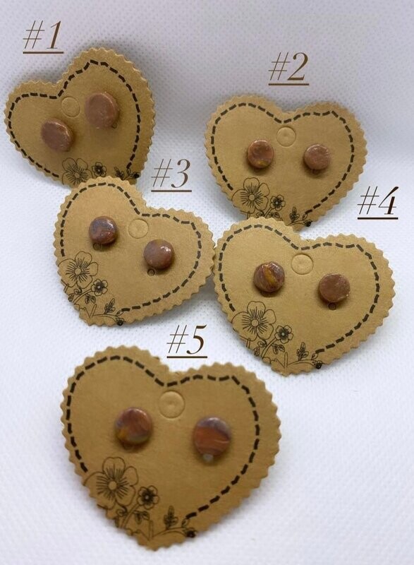 Brown Swirl Studs