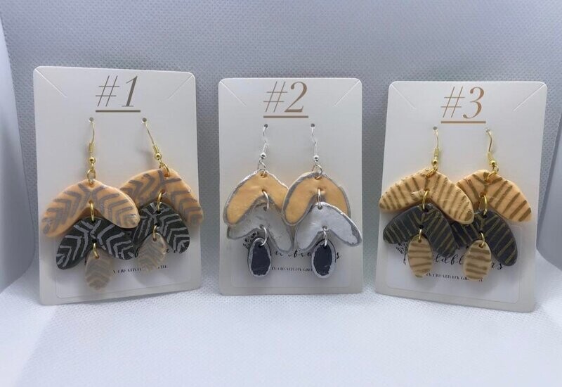 Patterned Leaf Shaped Dangles