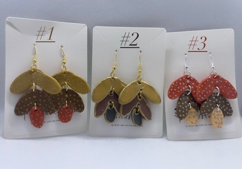 Patterned Leaf Shaped Dangles
