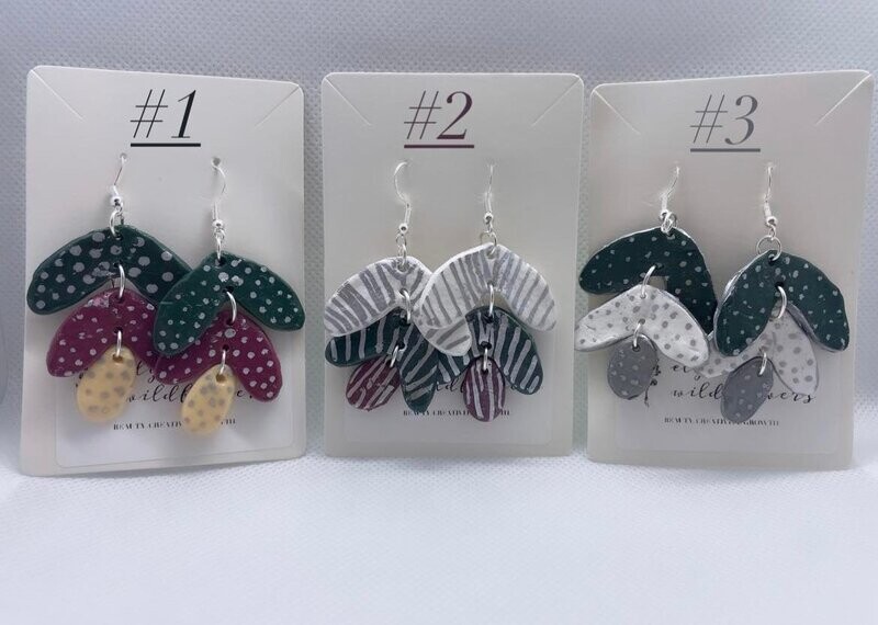 Patterned Leaf Shaped Dangles