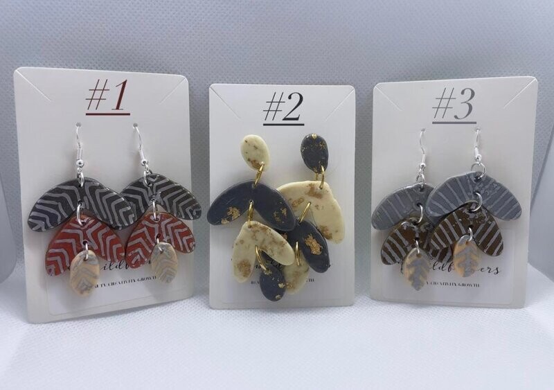 Patterned Leaf Shaped Dangles