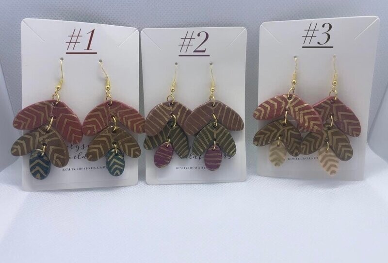 Patterned Leaf Shaped Dangles