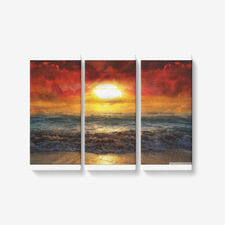3 Piece Canvas Wall Art for Living Room - Framed Ready to Hang 3x8"x18"