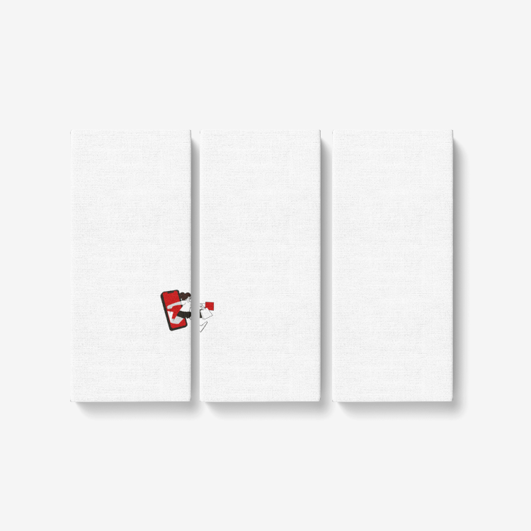 3 Piece Canvas Wall Art for Living Room - Framed Ready to Hang 3x8"x18"