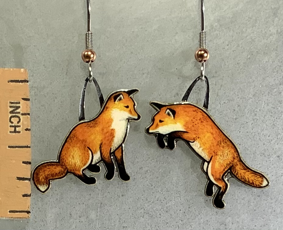 Earrings: Red Fox