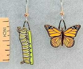 Earrings: Monarch Butterfly