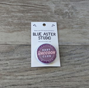 Button: Baby Raccoon Club