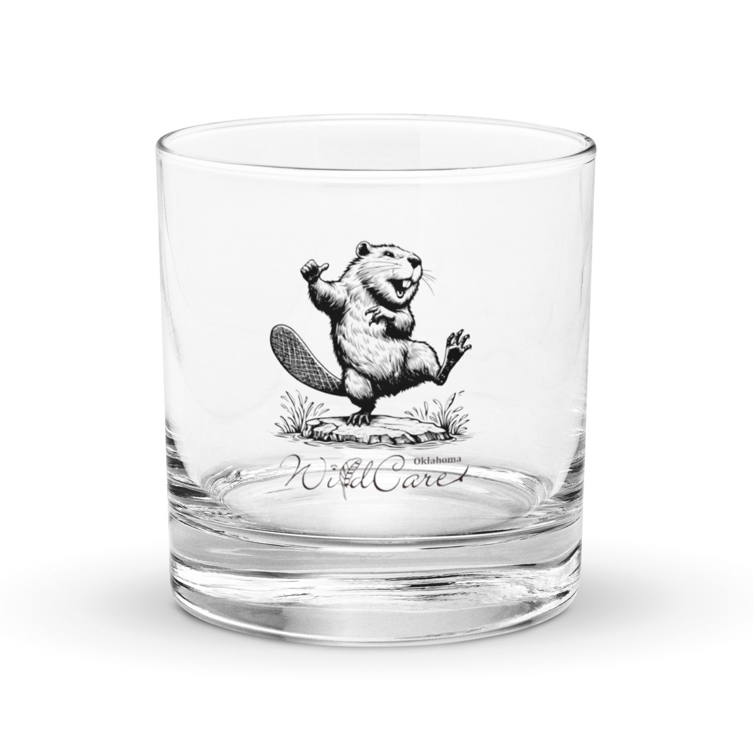 Rocks Glass: Dancing Beaver