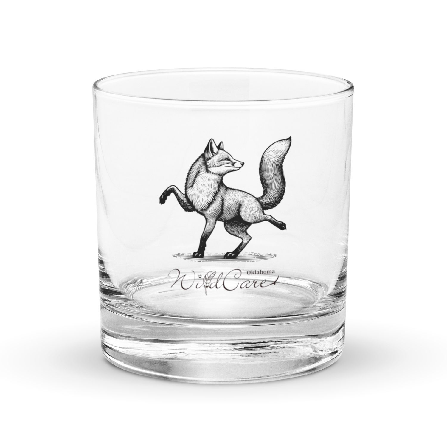 Rocks Glass: Dancing Fox