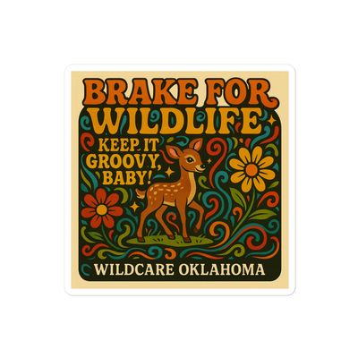 Sticker: Brake For Wildlife, Keep It Groovy
