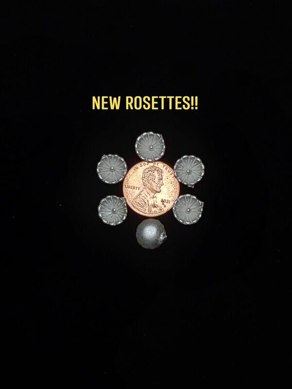 large rosettes 6pc