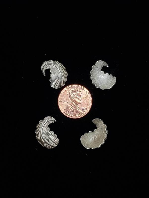 STERLING SILVER LEAF  2 PR