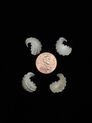 STERLING SILVER LEAF  2 PR