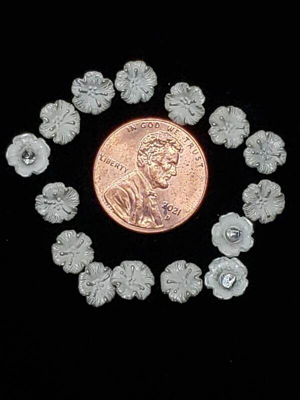 15 PC HIBISCUS STERLING SILVER