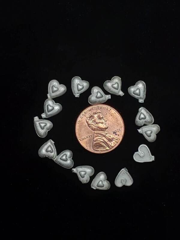 15PC DOUBLE HEARTS STERLING SILVER