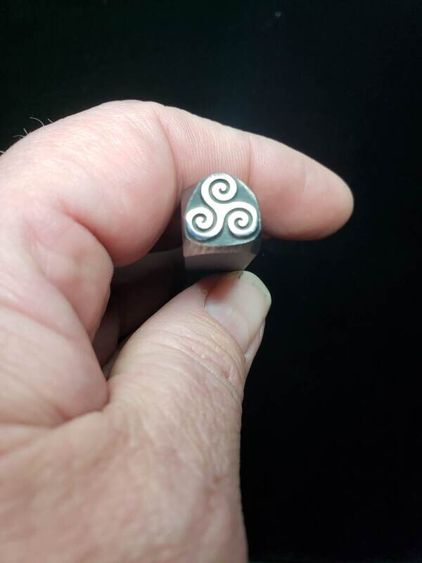 Triskelion Celtic Stamp half inch