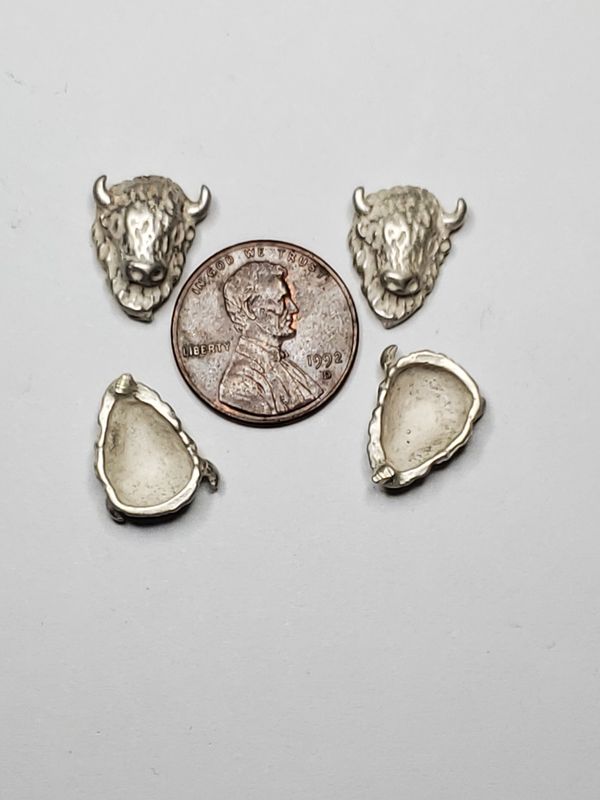 BUFFALO
 STERLING SILVER 2 pair