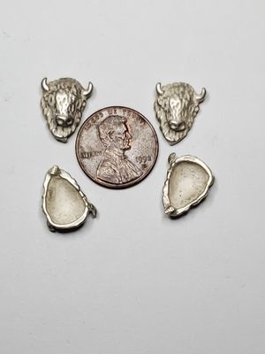 BUFFALO
 STERLING SILVER 2 pair