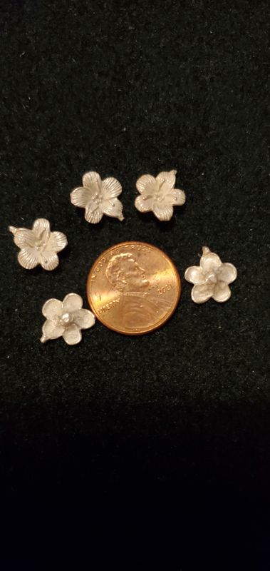 HIBISCUS STERLING SILVER 5 pc