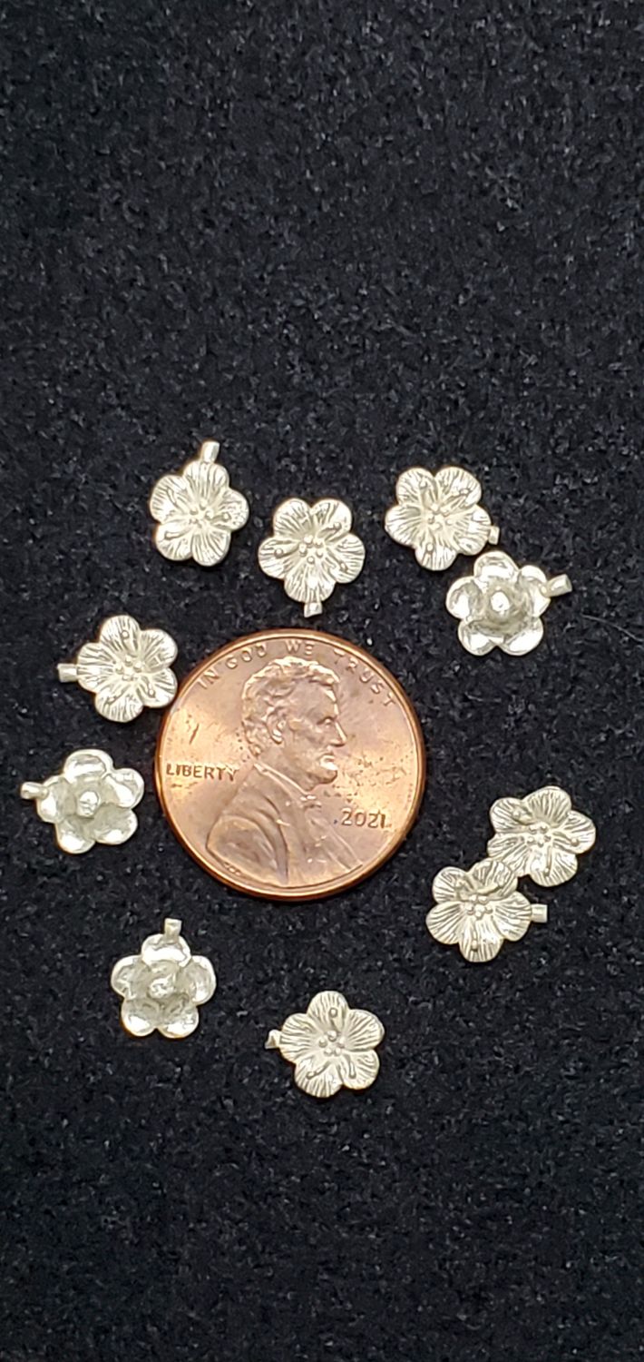 HIBISCUS 10PC SET STERLING SILVER