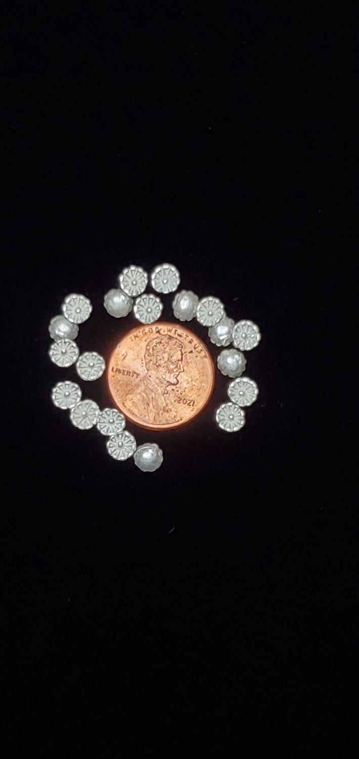 15PC ROSETTES STERLING SILVER