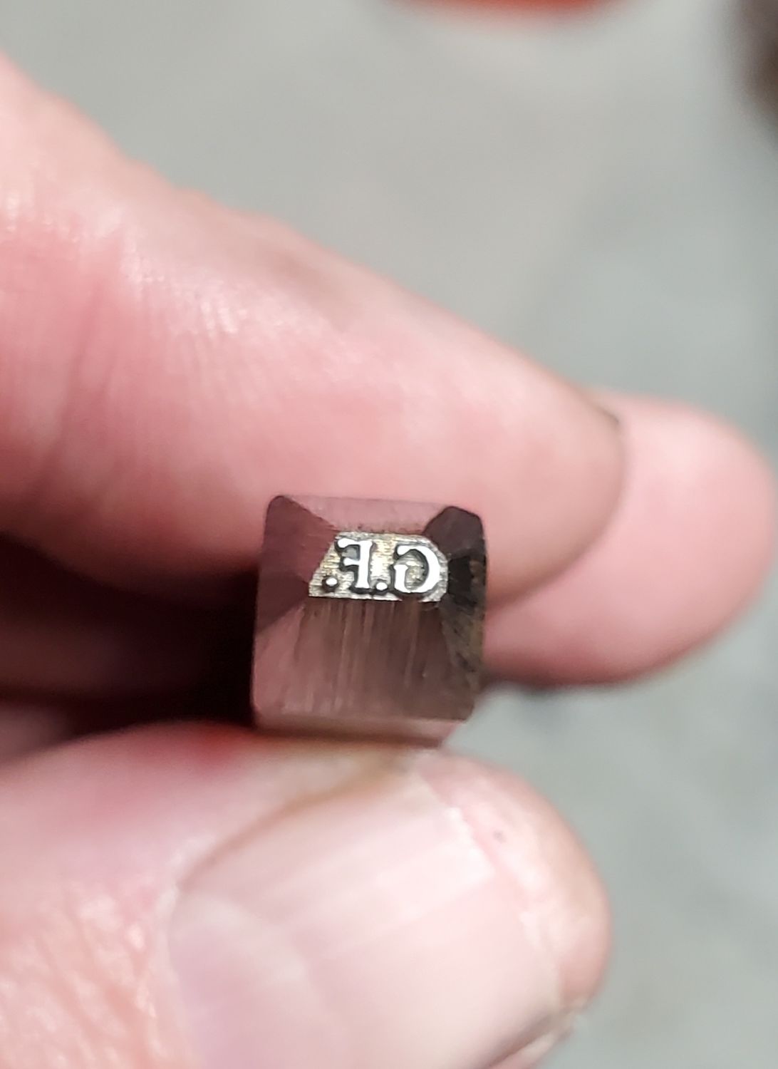 Gold filled Stamp G.F.