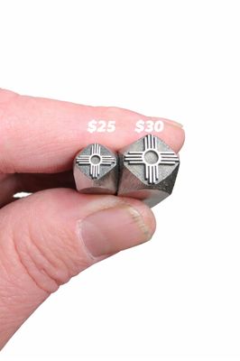 Zia Symbol Metal Stamp – Tool Steel Jewelry Stamp | 3/8" or 1/2" New Mexico Sun Symbol Stamp for Copper Silver Leather