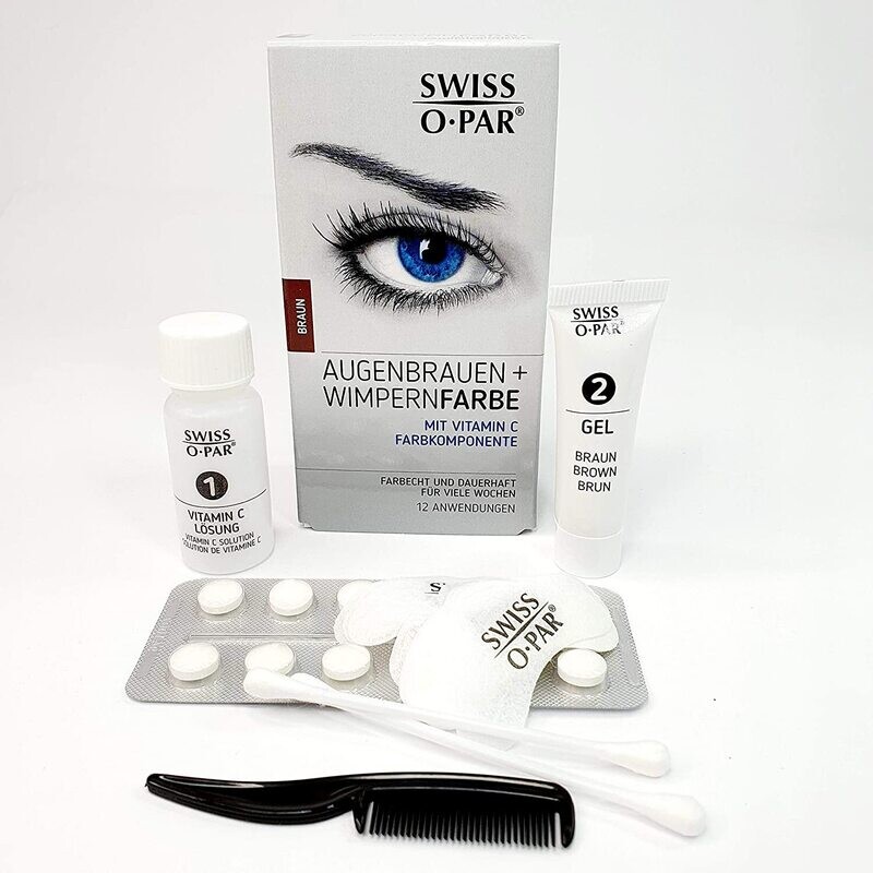 SWISS O PAR MARRONE kit  colore per ciglia e sopracciglia