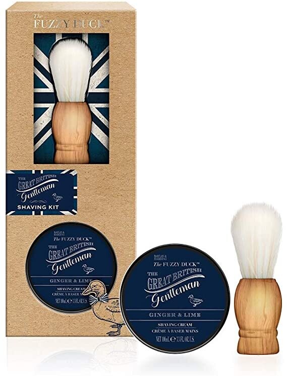 BAYLIS & HARDING FUZZY DUCK BEARD KIT BARBA  CON PENNELLO UOMO LIME E ZENZERO