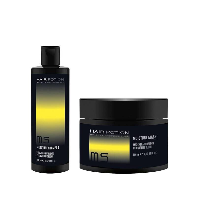 HAIR POTION KIT 2 PRODOTTI MOISTURE SHAMPOO  400ml+ MASK 500ml capelli secchi