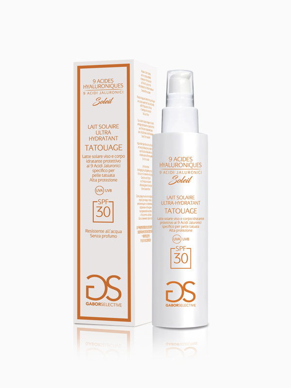 GABOR 9 ACIDI IALURONICI LATTE SOLARE TATUAGGI  SPF30+ 150ml