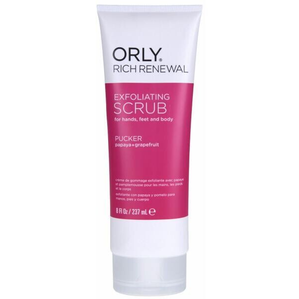 ORLY RICH RENEWAL EXFOLIATING SCRUB PUCKER 237ml ORLY RICH RENEWAL EXFOLIATING SCRUB PUCKER 237ml