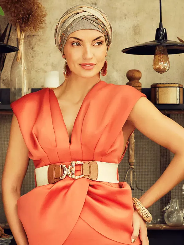 TURBANTE CHRISTINE SCARLETT TURBAN SET 3032-0864