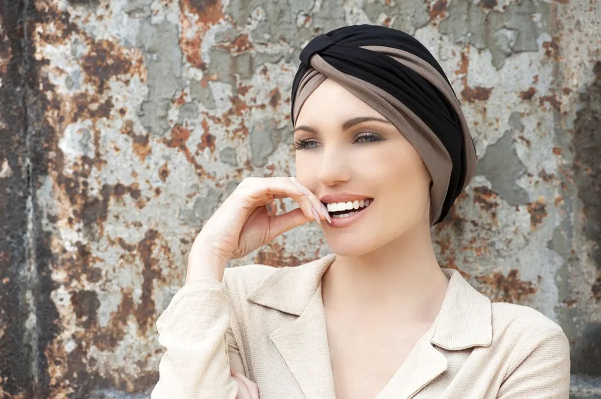 TURBANTE MASUMI AMELIA NERO -TORTORA