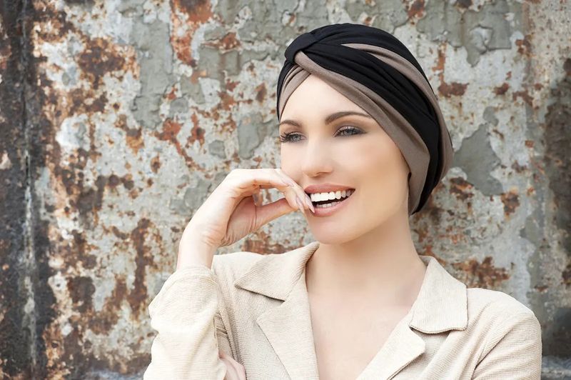 TURBANTE MASUMI AMELIA NERO -TORTORA TURBANTE MASUMI AMELIA NERO -TORTORA