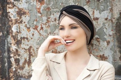 TURBANTE MASUMI AMELIA NERO -TORTORA
