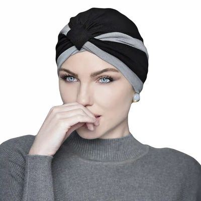 TURBANTE MASUMI AMELIA NERO-GRIGIO
