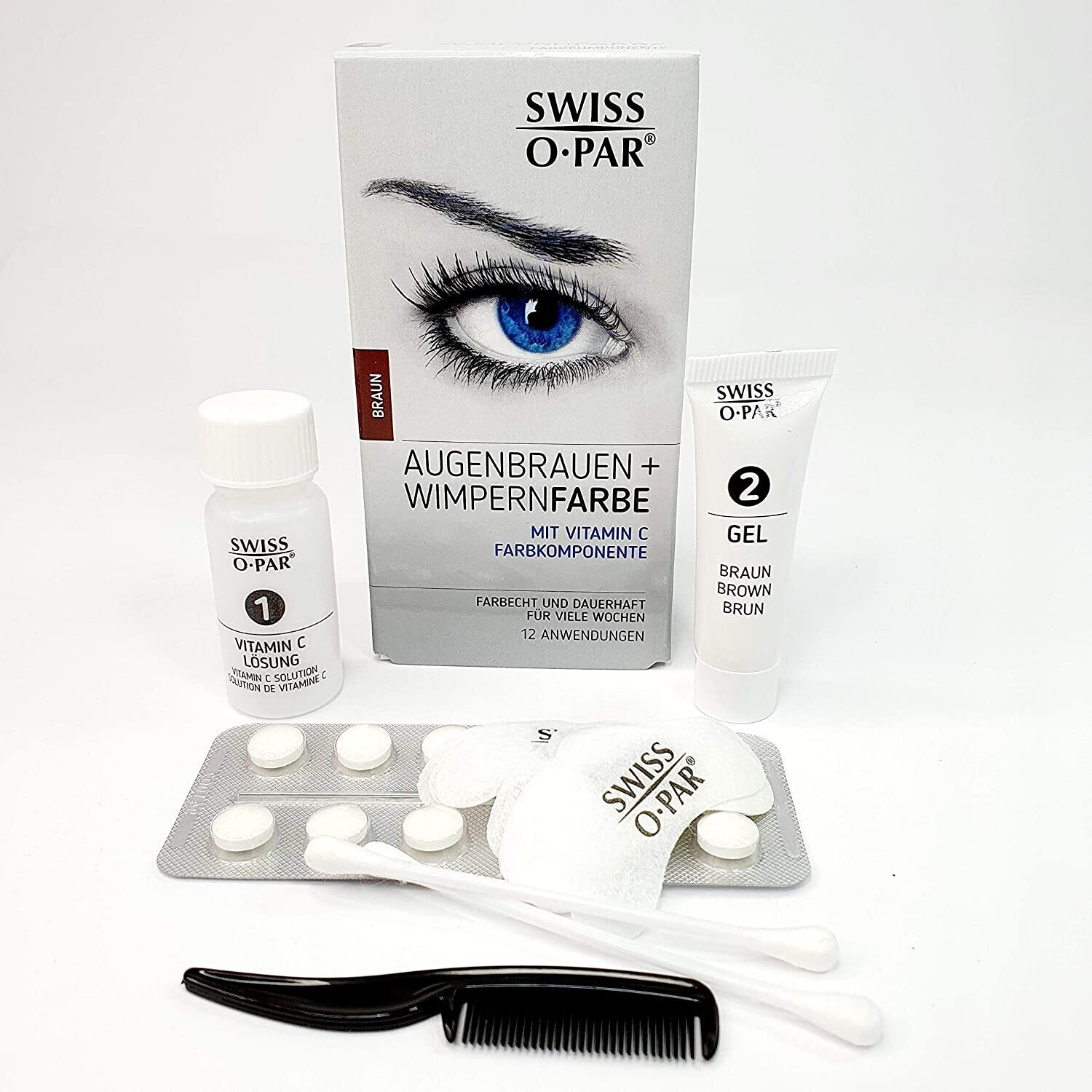 SWISS O PAR MARRONE kit colore per ciglia e sopracciglia SWISS O PAR MARRONE kit colore per ciglia e sopracciglia