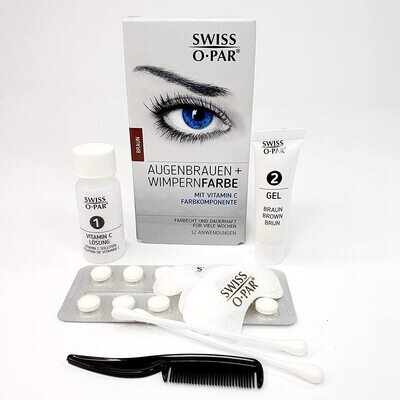 SWISS O PAR MARRONE kit  colore per ciglia e sopracciglia