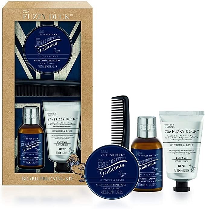 BAYLIS & HARDING FUZZY DUCK BEARD KIT BARBA UOMO LIME E ZENZERO