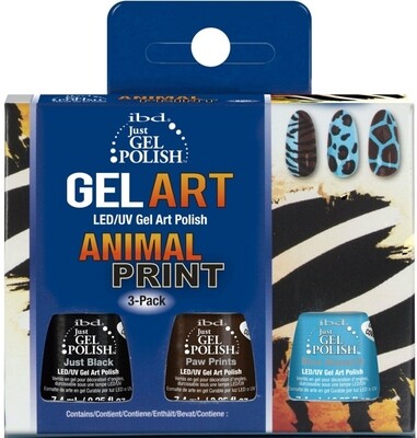 IBD GEL POLISH ANIMAL PRINT SET  3x 7,4ml