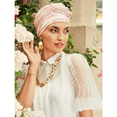 TURBANTE CHRISTINE AMBER 3040-0868 RED GOLDEN GLAM