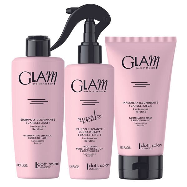 GLAM SET 3 PRODOTTI CAPELLI SUPERLISCI DOTT.SOLARI