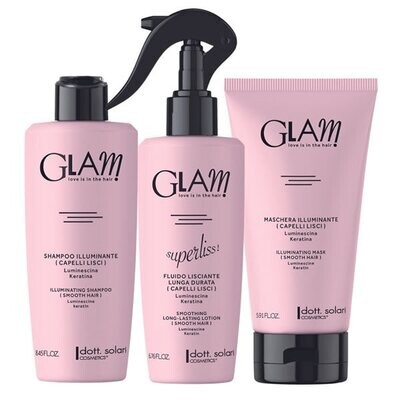 GLAM SET 3 PRODOTTI CAPELLI SUPERLISCI DOTT.SOLARI