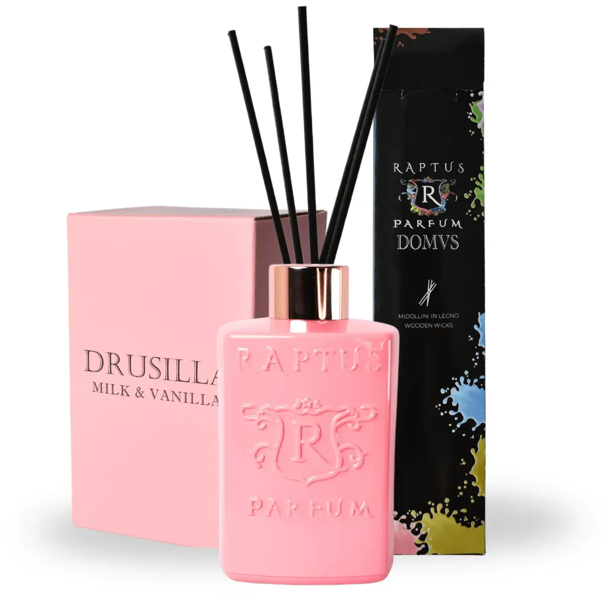 RAPTUS DIFFUSORE PER AMBIENTI 300ml DRUSILLA MILK& VANILLA RAPTUS DIFFUSORE PER AMBIENTI 300ml DRUSILLA MILK& VANILLA