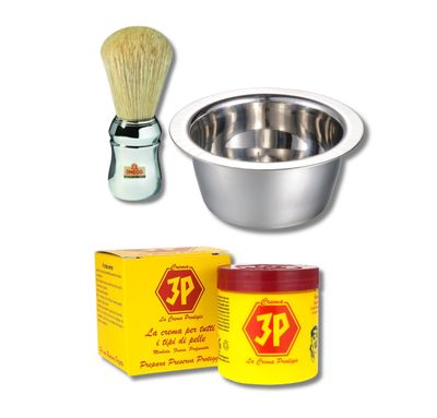 KIT RASATURA CIOTOLA BARBA+ PENNELLO + CREMA 3P